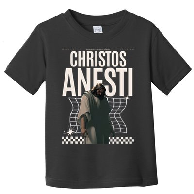 Greek Christian Streetwear Jesus Christ Is Risen Women Toddler T-Shirt