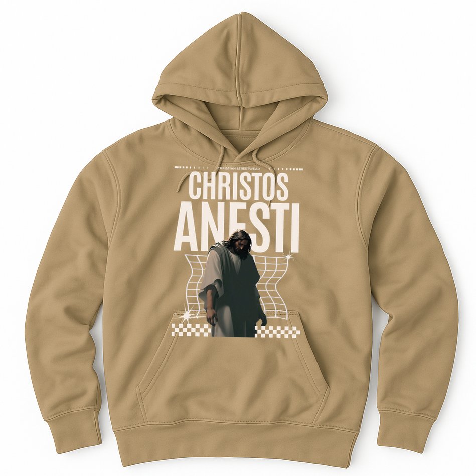 Greek Christian Streetwear Jesus Christ Is Risen Women Hoodie