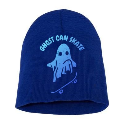 Ghost Can Skate Halloween Costume Ghoul Skateboard Skater Gift Short Acrylic Beanie