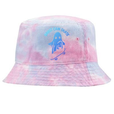 Ghost Can Skate Halloween Costume Ghoul Skateboard Skater Gift Tie-Dyed Bucket Hat