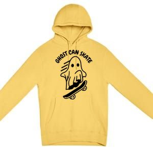 Ghost Can Skate Halloween Skateboarding Funny Gift Premium Pullover Hoodie