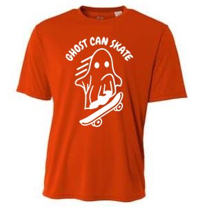 Ghost Can Skate Halloween Skateboarding Funny Gift Cooling Performance Crew T-Shirt