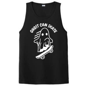 Ghost Can Skate Halloween Skateboarding Funny Gift PosiCharge Competitor Tank