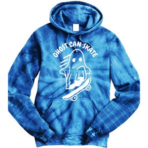 Ghost Can Skate Halloween Skateboarding Funny Gift Tie Dye Hoodie