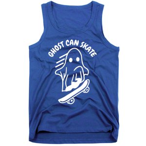 Ghost Can Skate Halloween Skateboarding Funny Gift Tank Top