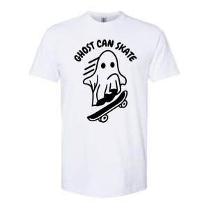 Ghost Can Skate Halloween Skateboarding Funny Gift Softstyle CVC T-Shirt