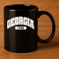 Georgia Collegiate Style 1788 11oz C Handle Ceramic Mug