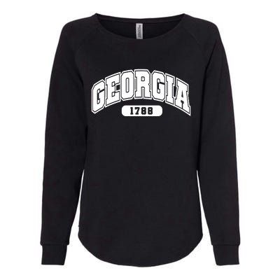 Georgia Collegiate Style 1788 Womens California Wash Sweatshirt