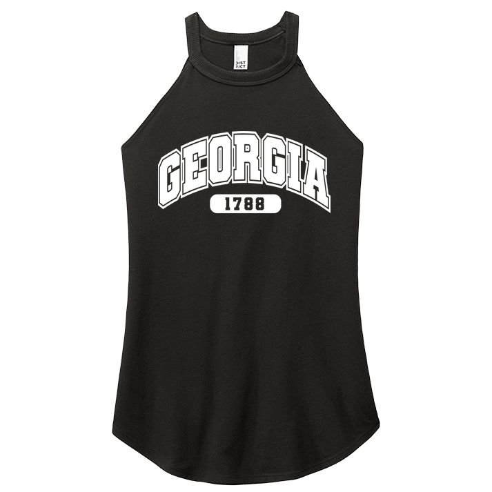 Georgia Collegiate Style 1788 Women's Perfect Tri Rocker Tank