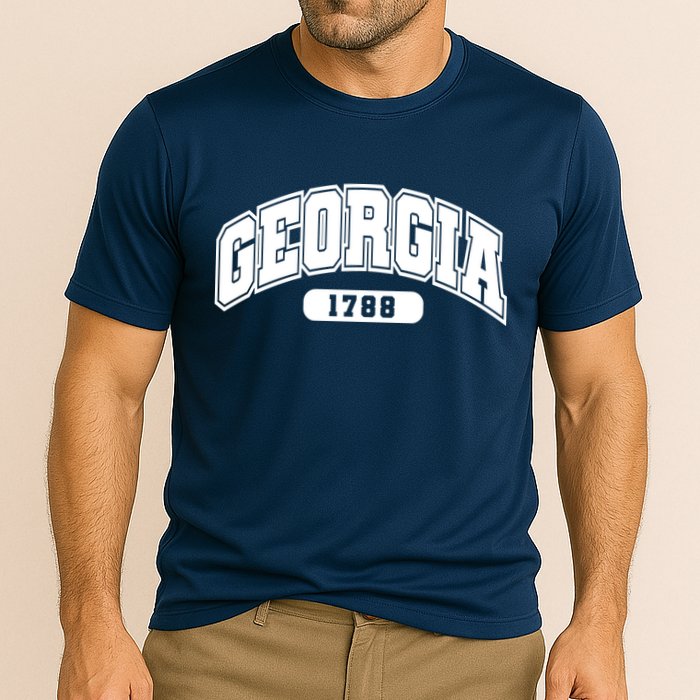 Georgia Collegiate Style 1788 Cooling Performance Crew T-Shirt