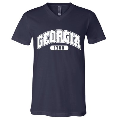 Georgia Collegiate Style 1788 V-Neck T-Shirt