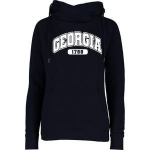 Georgia Collegiate Style 1788 Womens Funnel Neck Pullover Hood