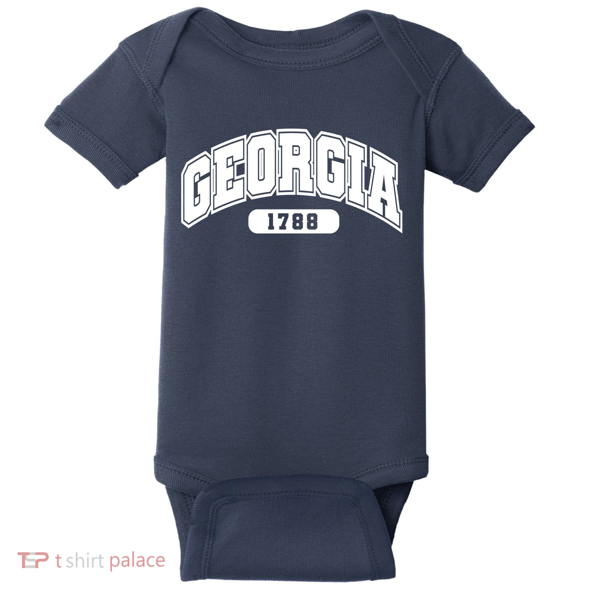 Georgia Collegiate Style 1788 Baby Bodysuit