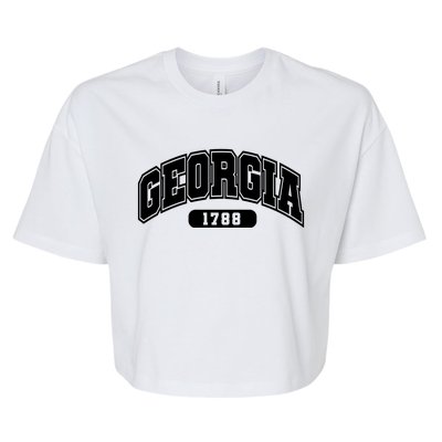 Georgia Collegiate Style 1788 Bella+Canvas Jersey Crop Tee