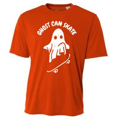 Ghost Can Skate Halloween Costume Ghoul Skateboard Skater Gift Cooling Performance Crew T-Shirt