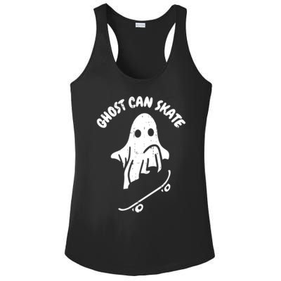 Ghost Can Skate Halloween Costume Ghoul Skateboard Skater Gift Ladies PosiCharge Competitor Racerback Tank