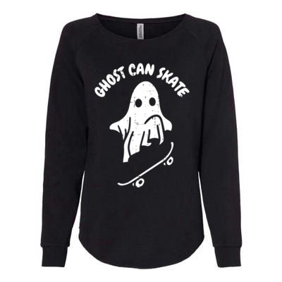 Ghost Can Skate Halloween Costume Ghoul Skateboard Skater Gift Womens California Wash Sweatshirt