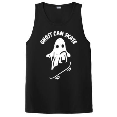 Ghost Can Skate Halloween Costume Ghoul Skateboard Skater Gift PosiCharge Competitor Tank