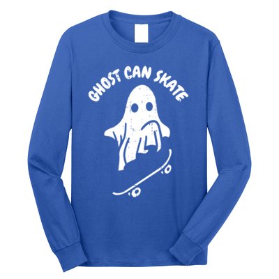 Ghost Can Skate Halloween Costume Ghoul Skateboard Skater Gift Long Sleeve Shirt