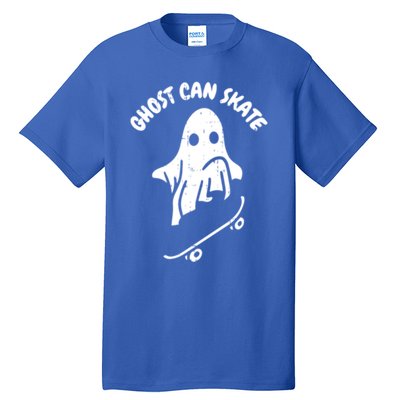 Ghost Can Skate Halloween Costume Ghoul Skateboard Skater Gift Tall T-Shirt