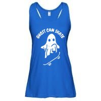 Ghost Can Skate Halloween Costume Ghoul Skateboard Skater Gift Ladies Essential Flowy Tank