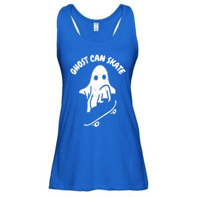 Ghost Can Skate Halloween Costume Ghoul Skateboard Skater Gift Ladies Essential Flowy Tank