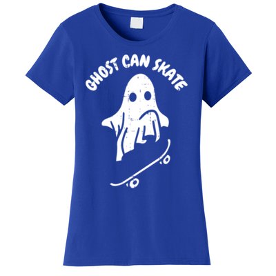 Ghost Can Skate Halloween Costume Ghoul Skateboard Skater Gift Women's T-Shirt