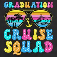Graduation Cruise Squad Funny Cruising Graduation 2024 7 Panel Mesh Trucker Snapback Hat