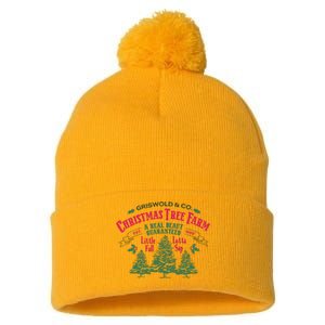 Griswold Christmas Tree Farm Holiday Pom Pom 12in Knit Beanie