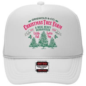 Griswold Christmas Tree Farm Holiday High Crown Mesh Back Trucker Hat