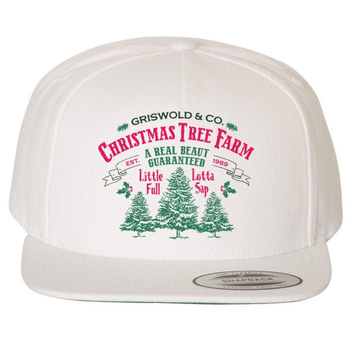 Griswold Christmas Tree Farm Holiday Wool Snapback Cap