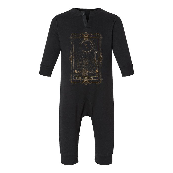 Goth Clothing Tarot Card The Moon Witchy Occult Infant Fleece One Piece