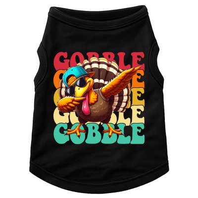 Gobble Cool Turkey Day Thanksgiving Retro Doggie Tank