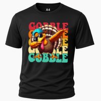 Gobble Cool Turkey Day Thanksgiving Retro Cooling Performance Crew T-Shirt