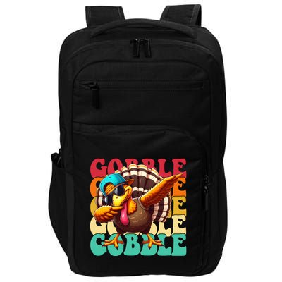 Gobble Cool Turkey Day Thanksgiving Retro Impact Tech Backpack