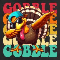 Gobble Cool Turkey Day Thanksgiving Retro Adult Drive Performance Visor