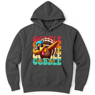 Gobble Cool Turkey Day Thanksgiving Retro Hoodie