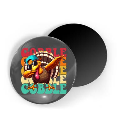 Gobble Cool Turkey Day Thanksgiving Retro Magnet