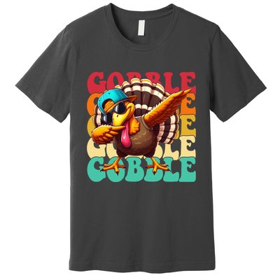 Gobble Cool Turkey Day Thanksgiving Retro Premium T-Shirt
