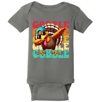 Gobble Cool Turkey Day Thanksgiving Retro Baby Bodysuit