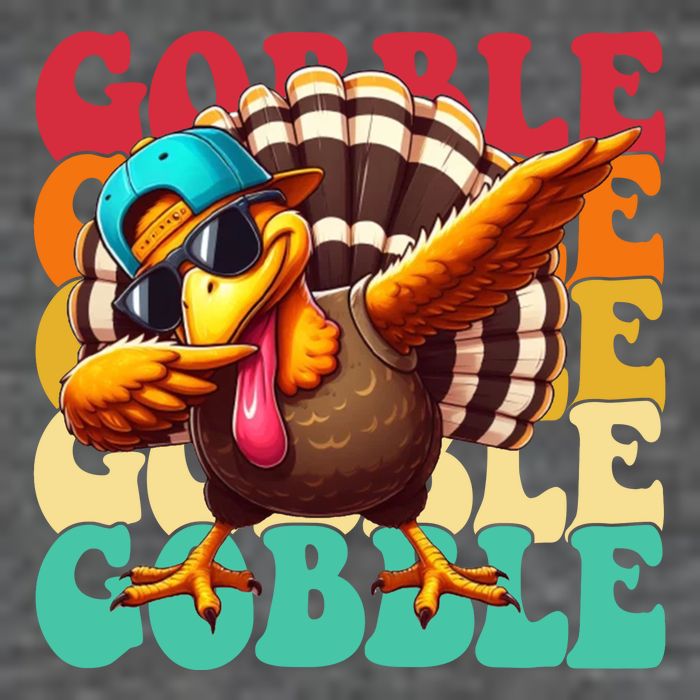 Gobble Cool Turkey Day Thanksgiving Retro Baby Bodysuit