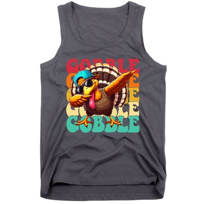 Gobble Cool Turkey Day Thanksgiving Retro Tank Top