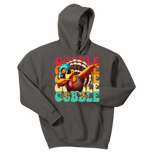 Gobble Cool Turkey Day Thanksgiving Retro Kids Hoodie