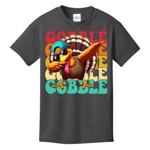 Gobble Cool Turkey Day Thanksgiving Retro Kids T-Shirt