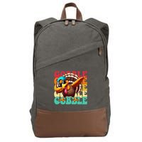 Gobble Cool Turkey Day Thanksgiving Retro Cotton Canvas Backpack