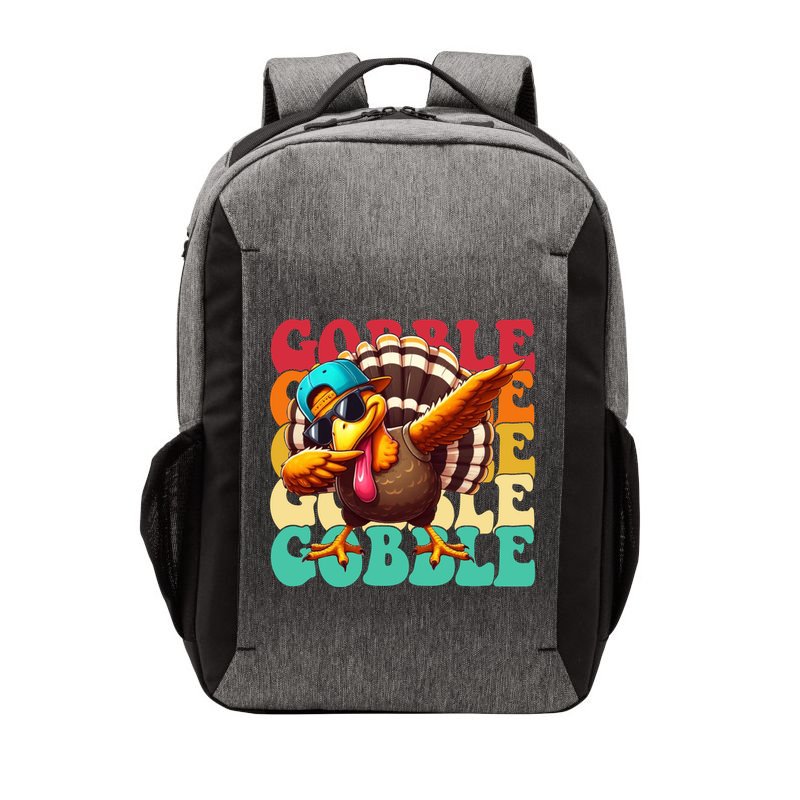 Gobble Cool Turkey Day Thanksgiving Retro Vector Backpack