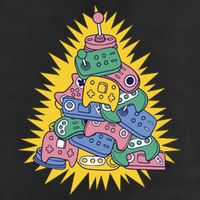 Gaming Christmas Tree 7 Panel Mesh Trucker Snapback Hat