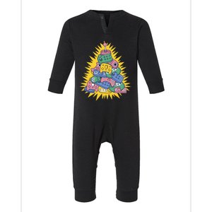 Gaming Christmas Tree Infant Fleece One Piece