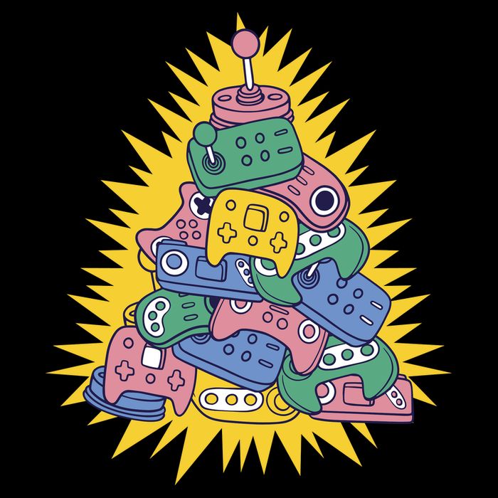 Gaming Christmas Tree Cooling Performance Crew T-Shirt