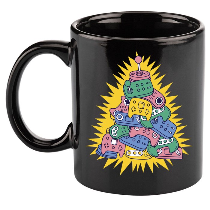Gaming Christmas Tree 11oz C Handle Ceramic Mug